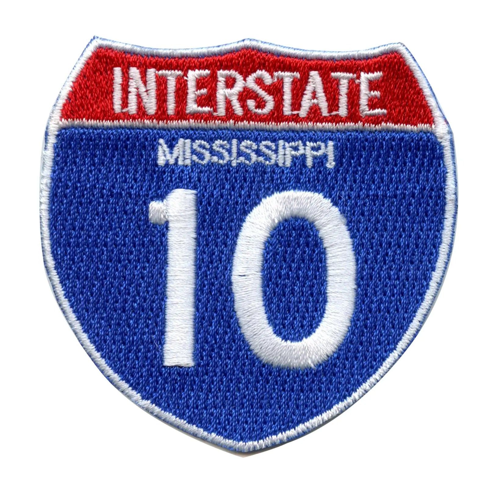 Interstate 10 I-10 Road Sign Embroidered Iron On Patch 