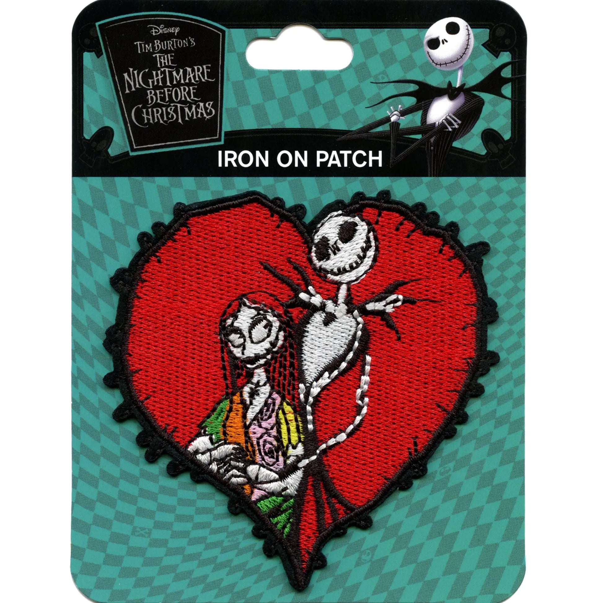 Nightmare Before Christmas Jack Skellington and Sally Disney Iron On Applique Patch 