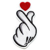 K-Pop Heart Glove Fingers Embroidered Iron On Patch 