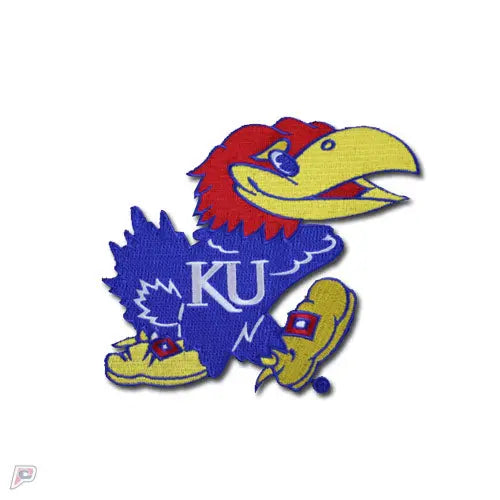 Kansas Jayhawks Primary Logo Iron On Embroidered Patch 