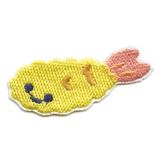 Kawaii Shrimp Tempura Embroidered Iron On Patch 