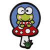 Keroppi Winking On Mushroom Patch Hello Kitty Cartoon Embroidered Iron On