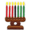 Kwanzaa Kinara Candle Holder Embroidered Iron On Patch 