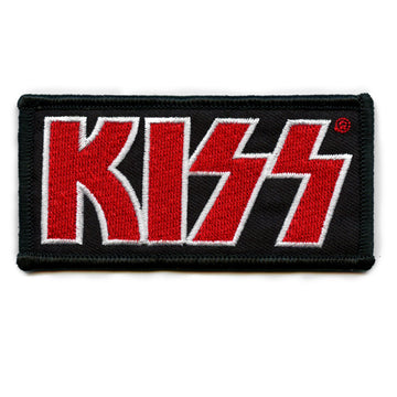 Kiss Classic Red Logo Patch Rock Band Box Embroidered Iron On