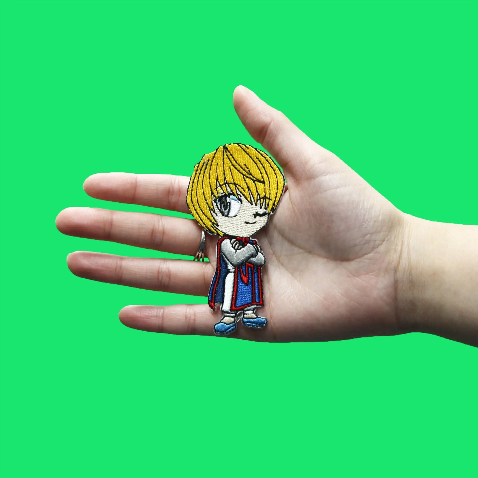 HunterXHunter Kurapika Wink Patch Crossed Arms Pose Embroidered Iron On