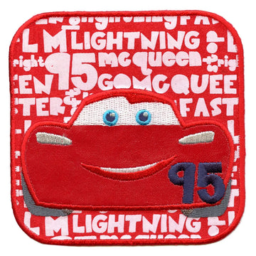 Disney Cars Lightning McQueen Words Embroidered Applique Patch 