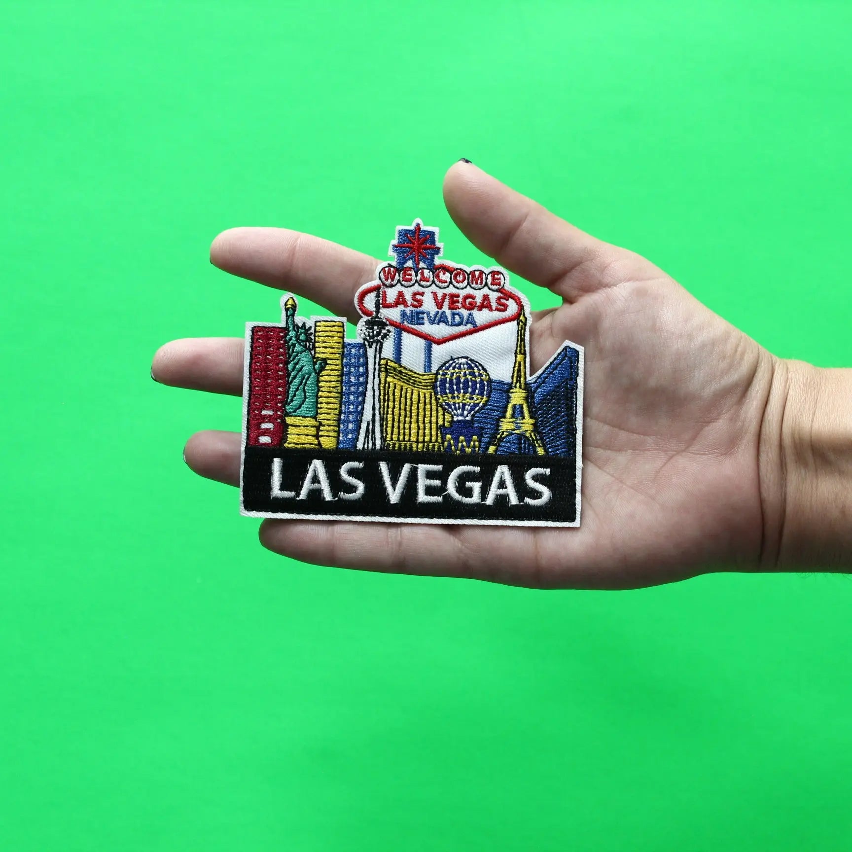 Las Vegas Strip Skyline Patch Nevada Travel Destination Embroidered Iron On