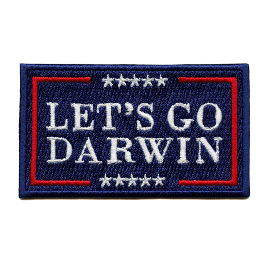 Let's Go Darwin Patch Funny Campaign Logo Embroidered Iron On 