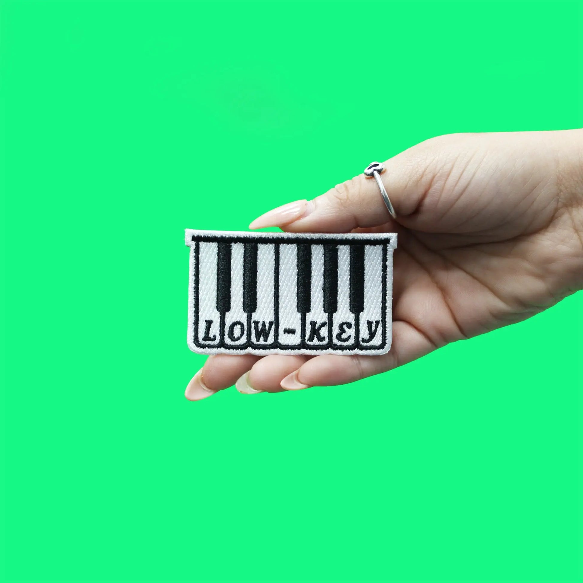 Lowkey Patch Music Keyboard Embroidered Iron On 