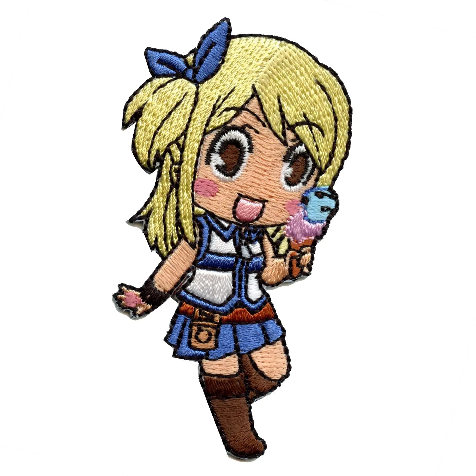 Fairytail Anime Lucy With Ice Cream Embroidered Iron On Patch 