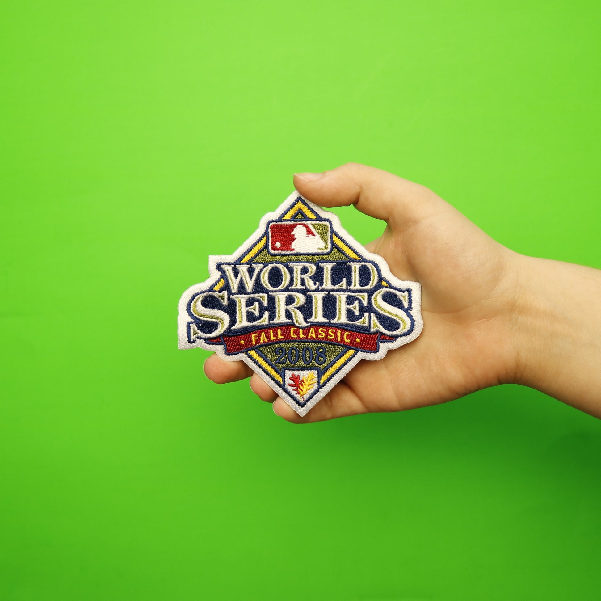 2008 MLB World Series Logo Jersey Patch Philadelphia Phillies vs. Tampa Bay Rays 