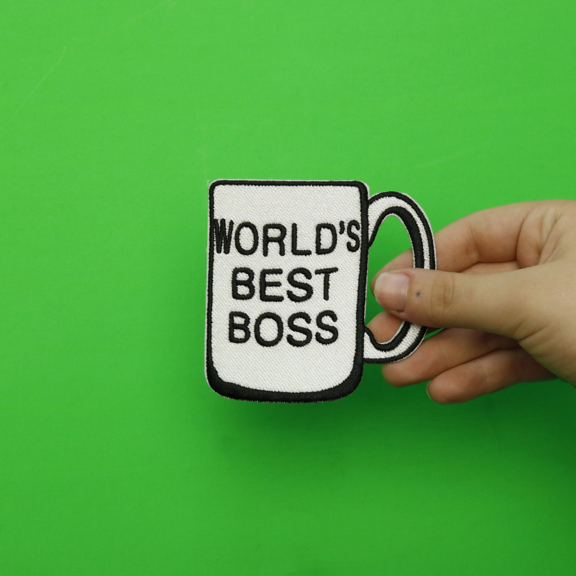 NBC The Office Michael Scott's "World's Best Boss" Coffee Mug Embroidered Iron on Patch 