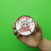 Jason "I LOVE FRIDAYS" Hockey Mask And Machetes Embroidered Iron On Patch 