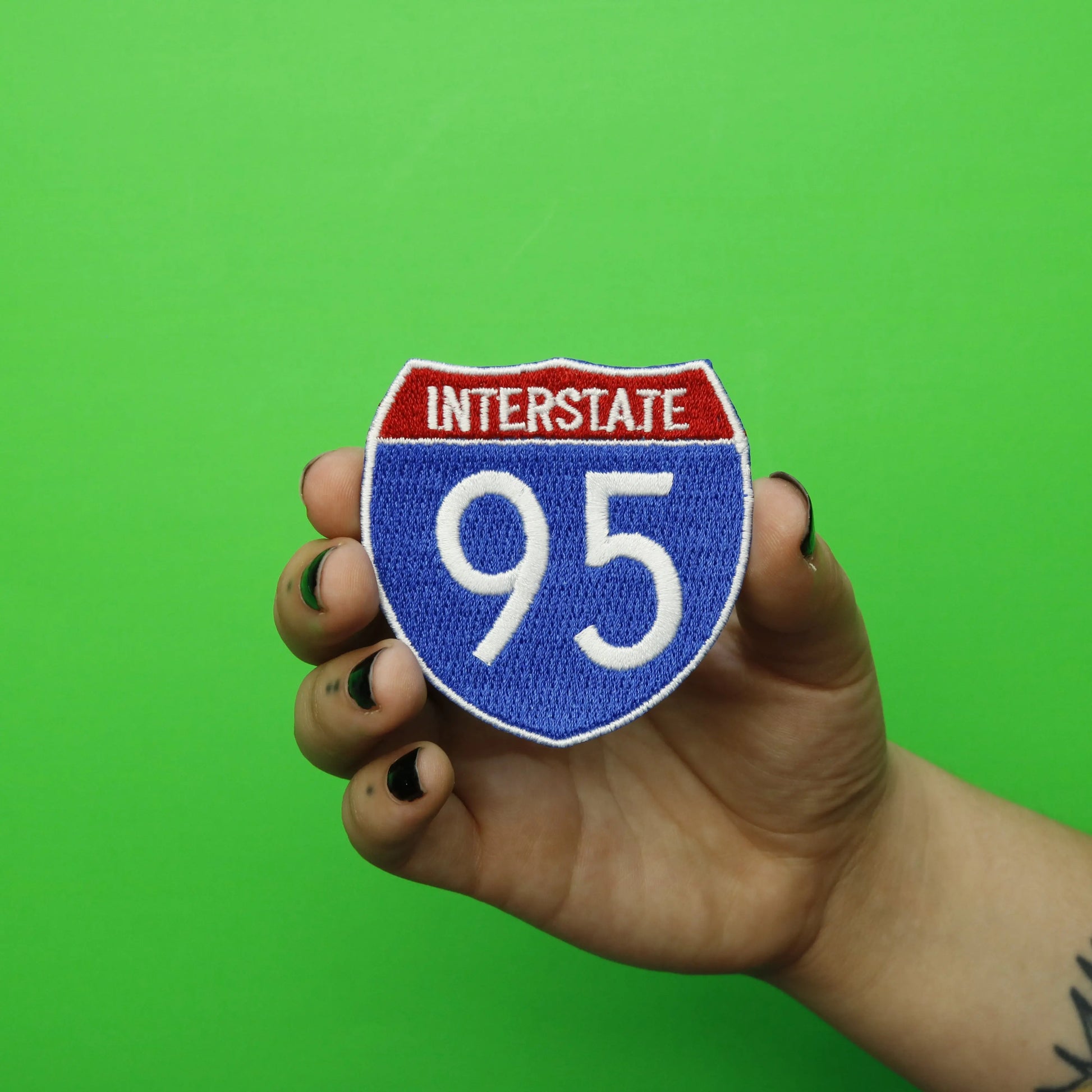 Interstate 95 I-95 Freeway Sign Embroidered Iron On Patch 