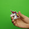 Blushing Unicorn Embroidered Applique Iron On Patch 