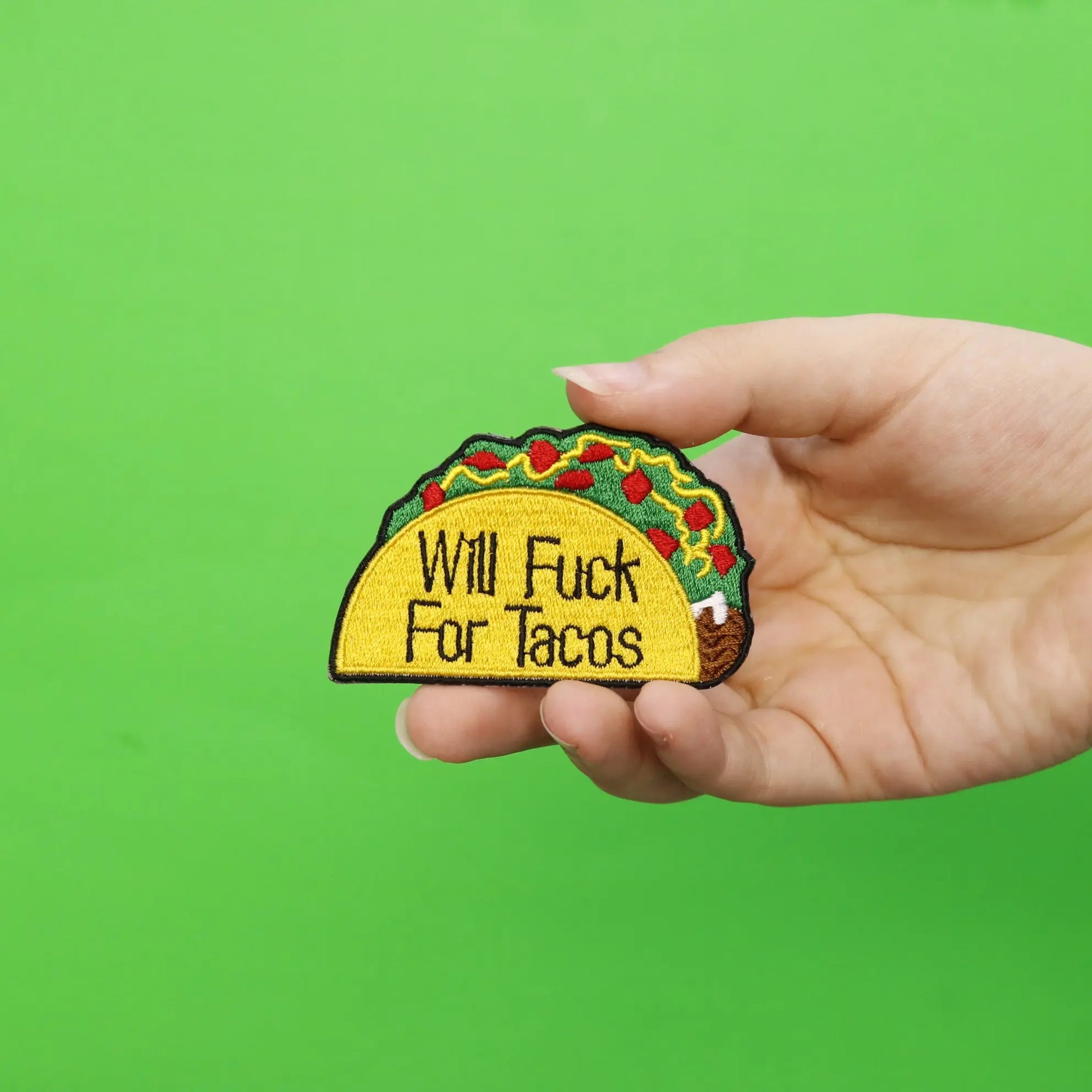 Funny Will F**k For Tacos Embroidered Iron On Patch 