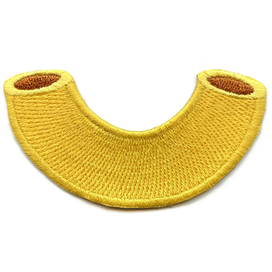 Macaroni Noodle Emoji Embroidered Iron On Patch 