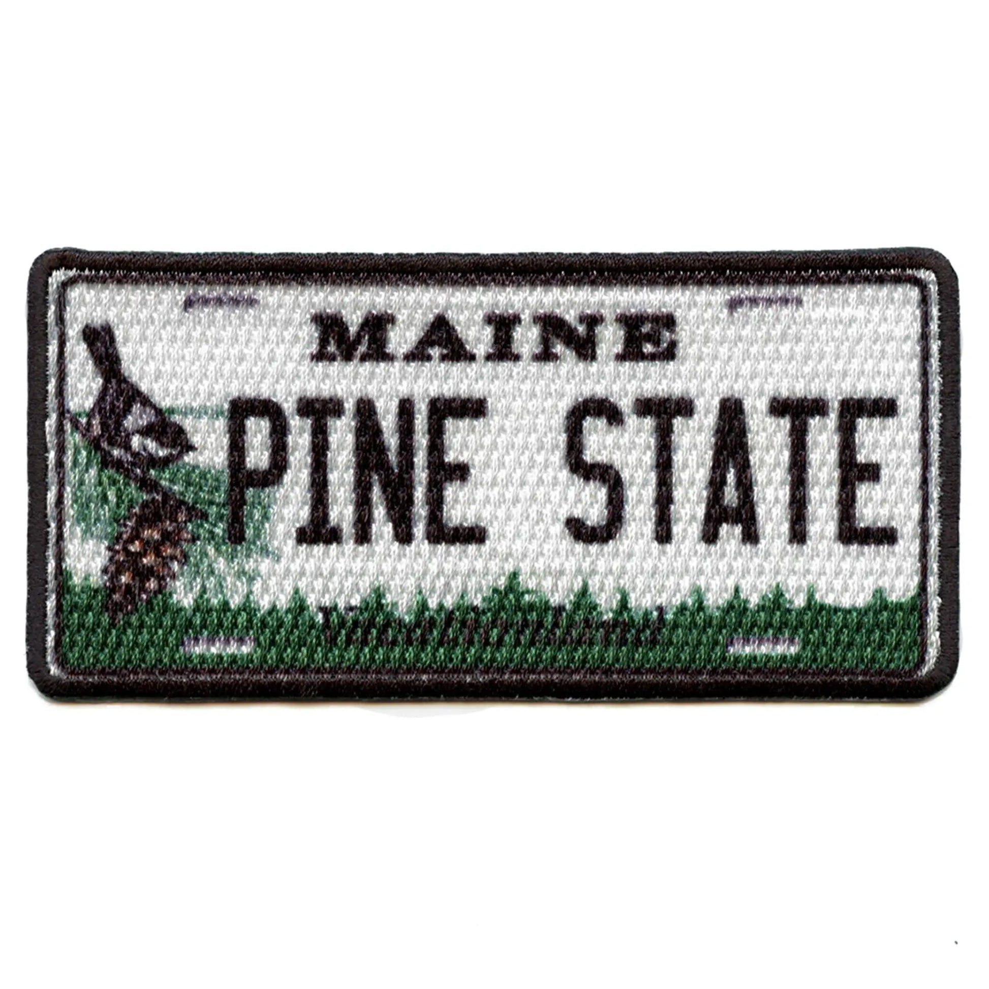 Maine State License Plate Patch Pine State Travel Sublimated Iron On