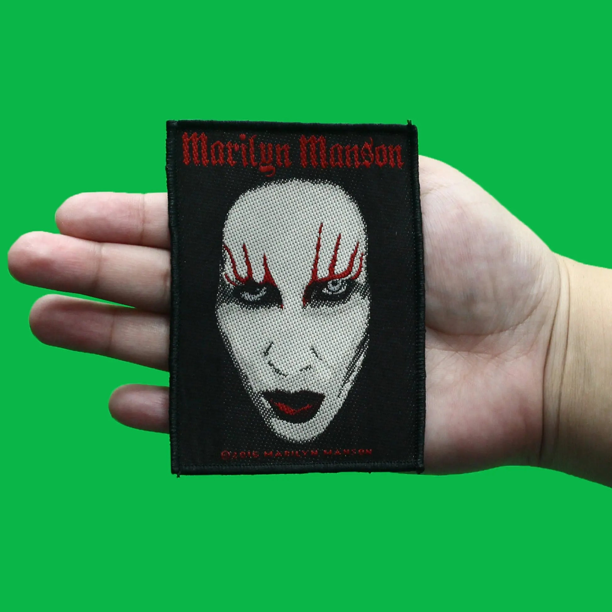 Marilyn Manson Iconic Portrait Patch Heavy Metal Rock Band Woven Iron On