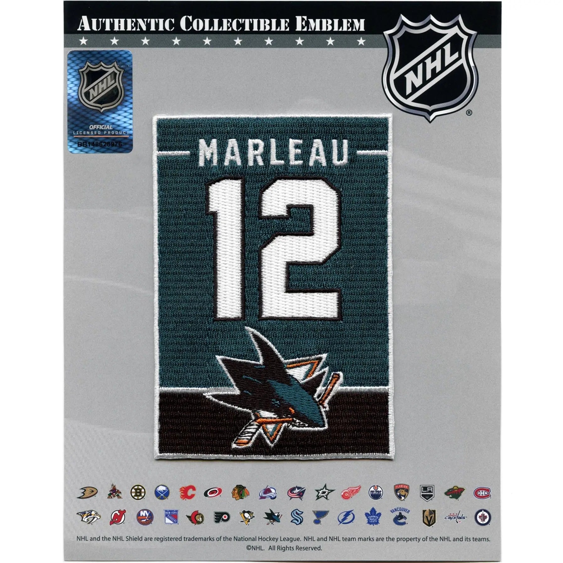 2023 San Jose Sharks Patrick Marleau #12 Retirement Banner Jersey Patch