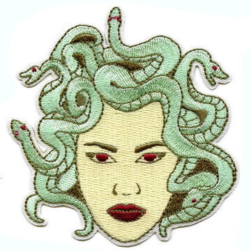 Snake Haired Medusa Face Patch Greek Mythology Legend Embroidered Iron On