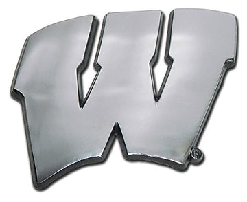 Wisconsin Badgers Premium Solid Metal Chrome Plated Car Auto Emblem 