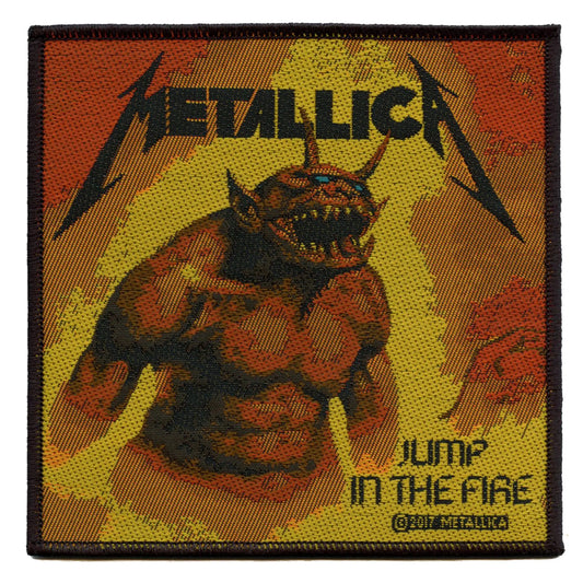 Metallica Jump In The Fire Patch Hell Rock Metal Band Woven Iron On