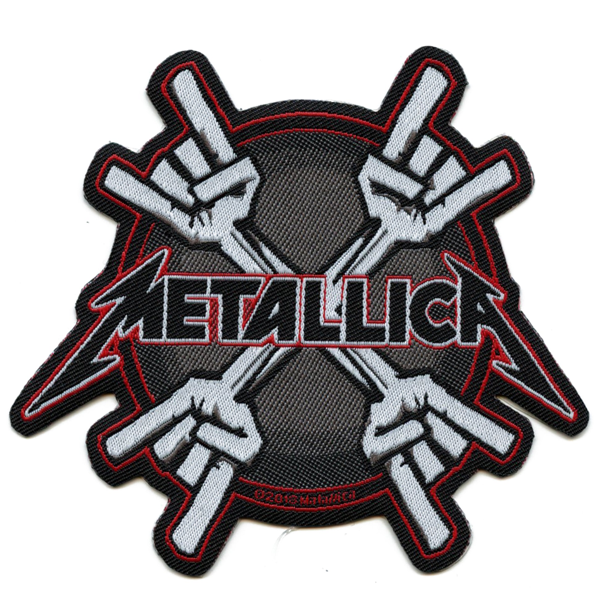 Metallica Metal Horns Logo Patch Rock Hands Band Woven Iron On