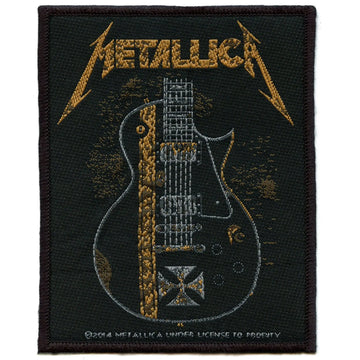 Metallica Hetfield Guitar Art Patch Heavy Metal Band Woven Iron On