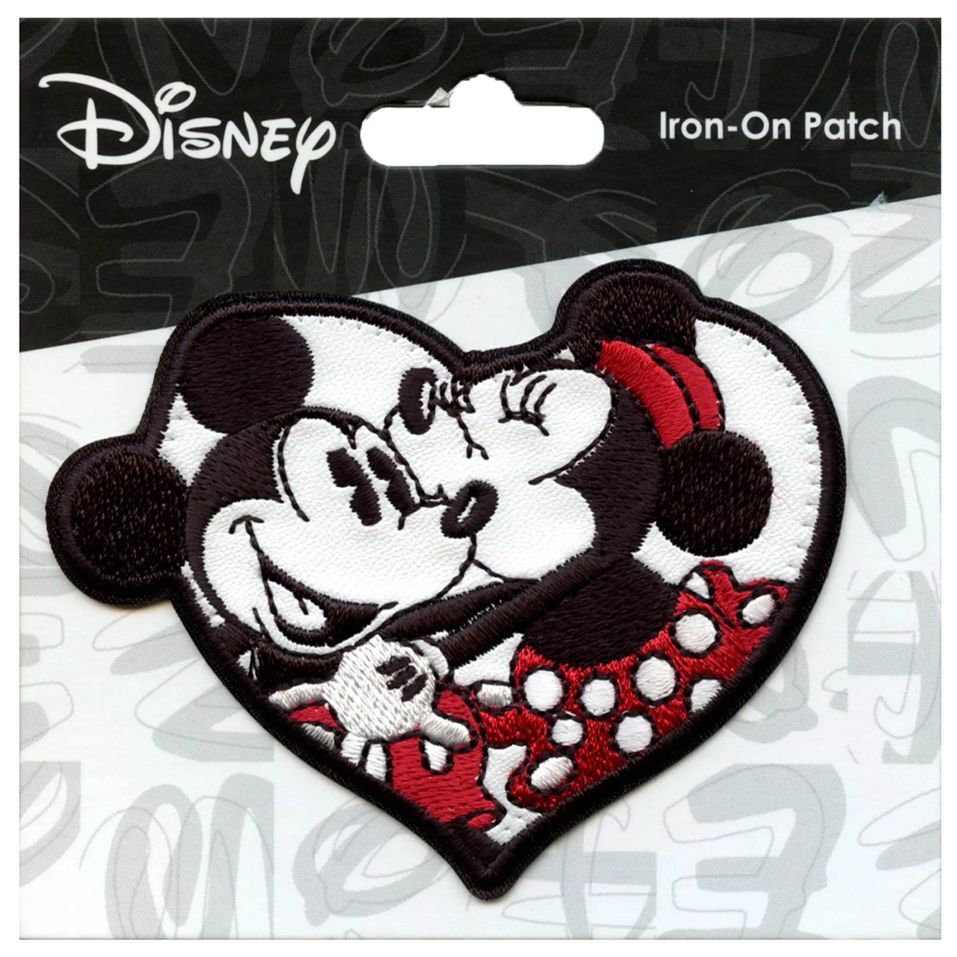 Mickey And Minnie Kiss Patch Disney Love Sublimated Embroidery Iron On