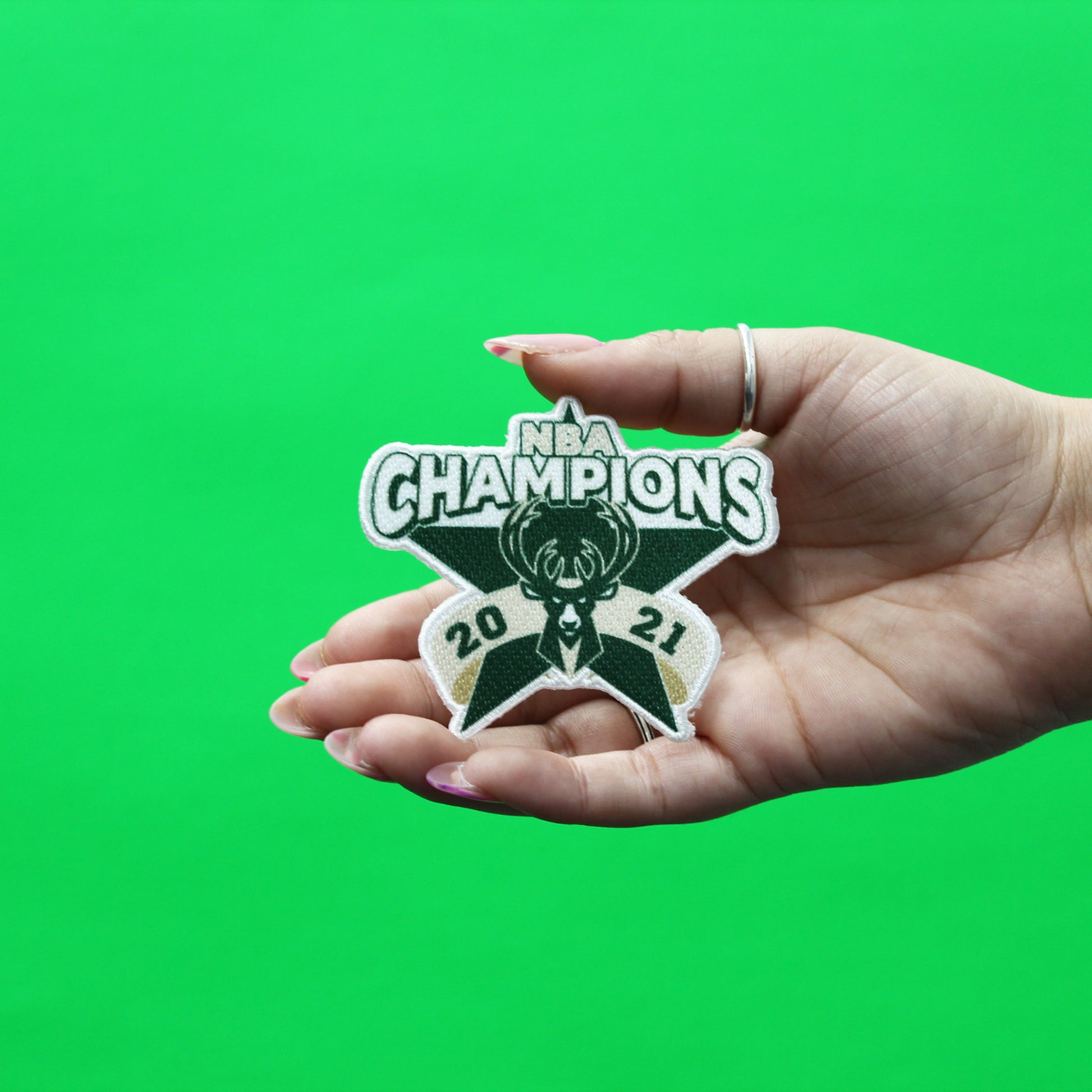 2021 NBA Finals Champions Milwaukee Bucks Star Patch 