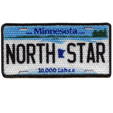 Minnesota Travel License Plate Patch North Star State Sublimated Iron On