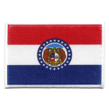 Missouri Patch State Flag Embroidered Iron On 