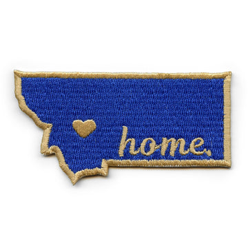 Montana Home State With Heart Home Embroidered Iron On Patch 