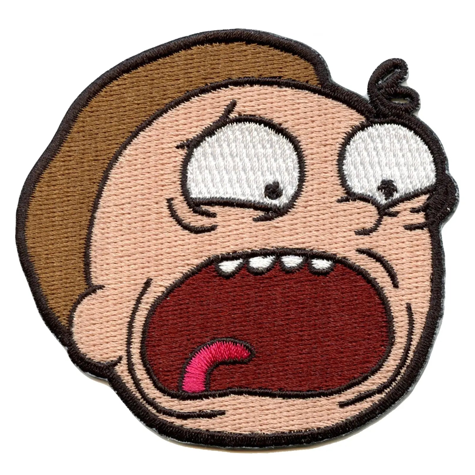 Rick and Morty Screaming Morty Head Embroidered Iron On Patch 