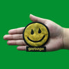 Garbage Distressed Smiley Logo Patch Alternative Rock Band Embroidered Iron On