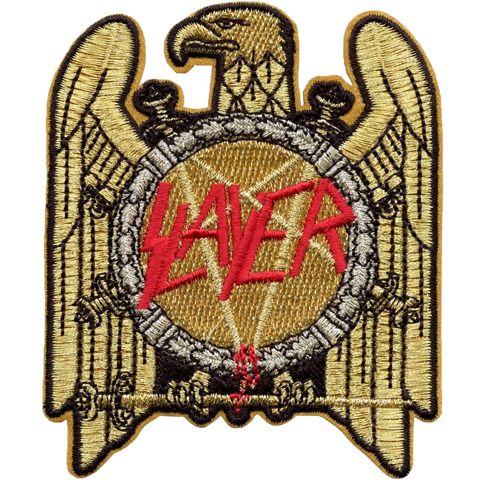 Slayer Golden Eagle Patch Heavy Metal Band Embroidered Iron On