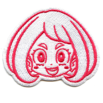 My Hero Academia Uraraka Patch Pink Headshot Embroidered Iron On