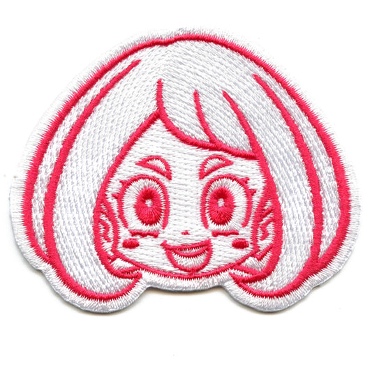 My Hero Academia Uraraka Patch Pink Headshot Embroidered Iron On