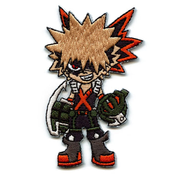 Anime My Hero Academia Chibi Bakugo Embroidered Iron On Patch 