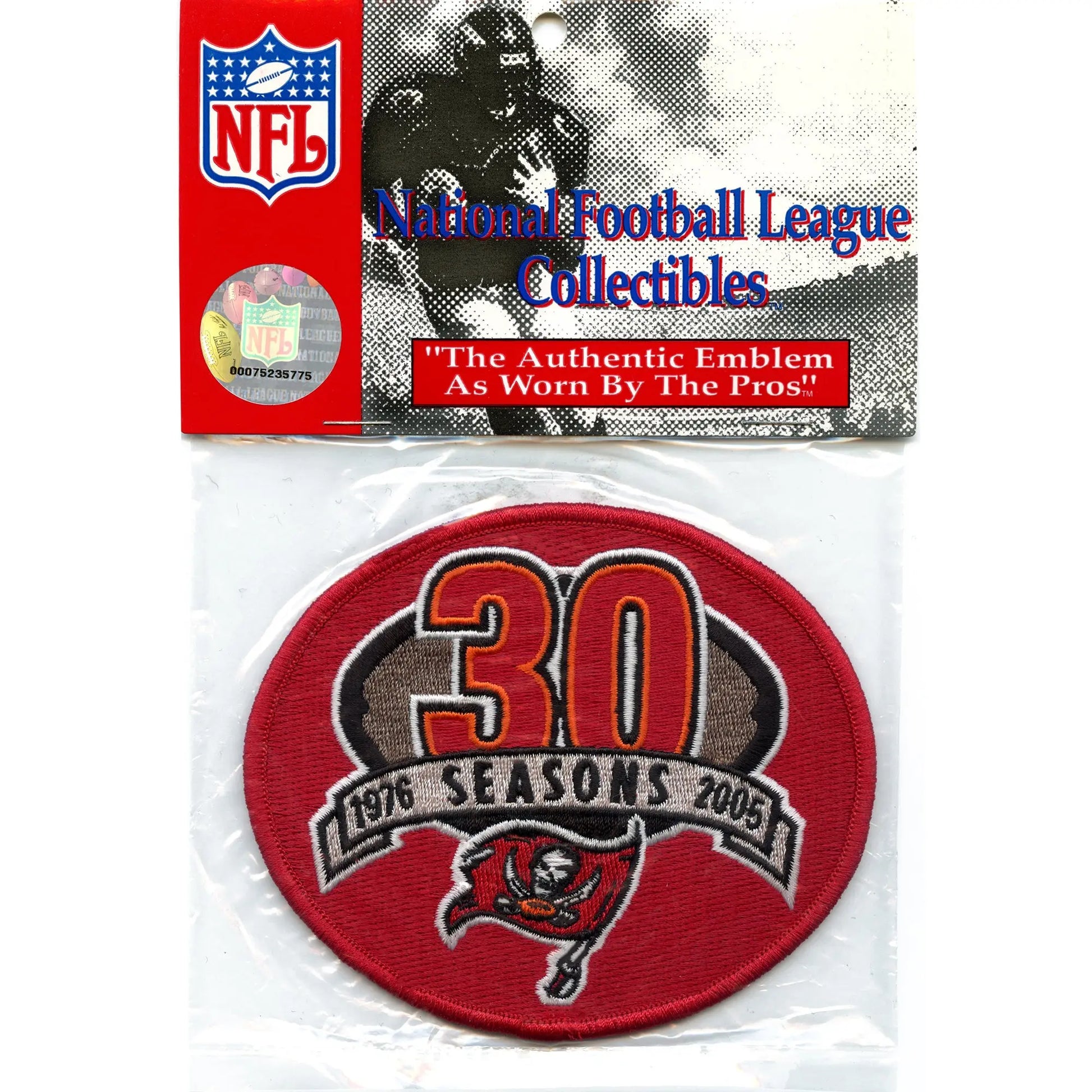 2005 Tampa Bay Buccaneers 30 Seasons Anniversary Patch 1976 