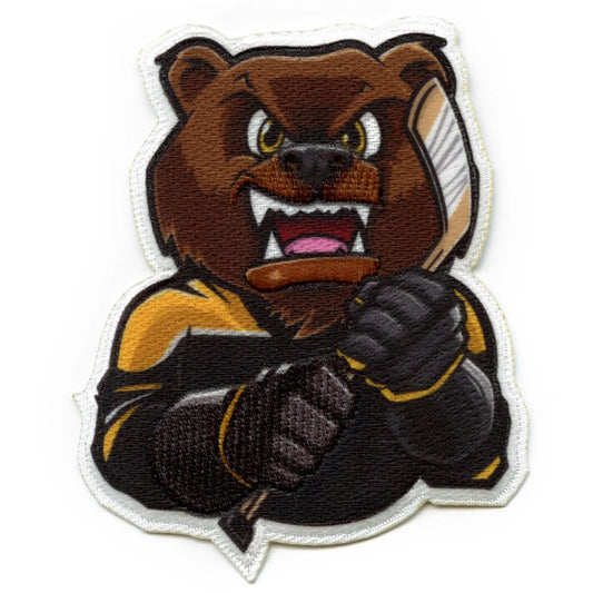 Boston Massachusetts Bear FotoPatch Mascot Hockey Parody Embroidered Iron On 