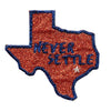 Houston Baseball Parody "Never Settle" Embroidered Iron On Glitter Sparkle Patch Bling 