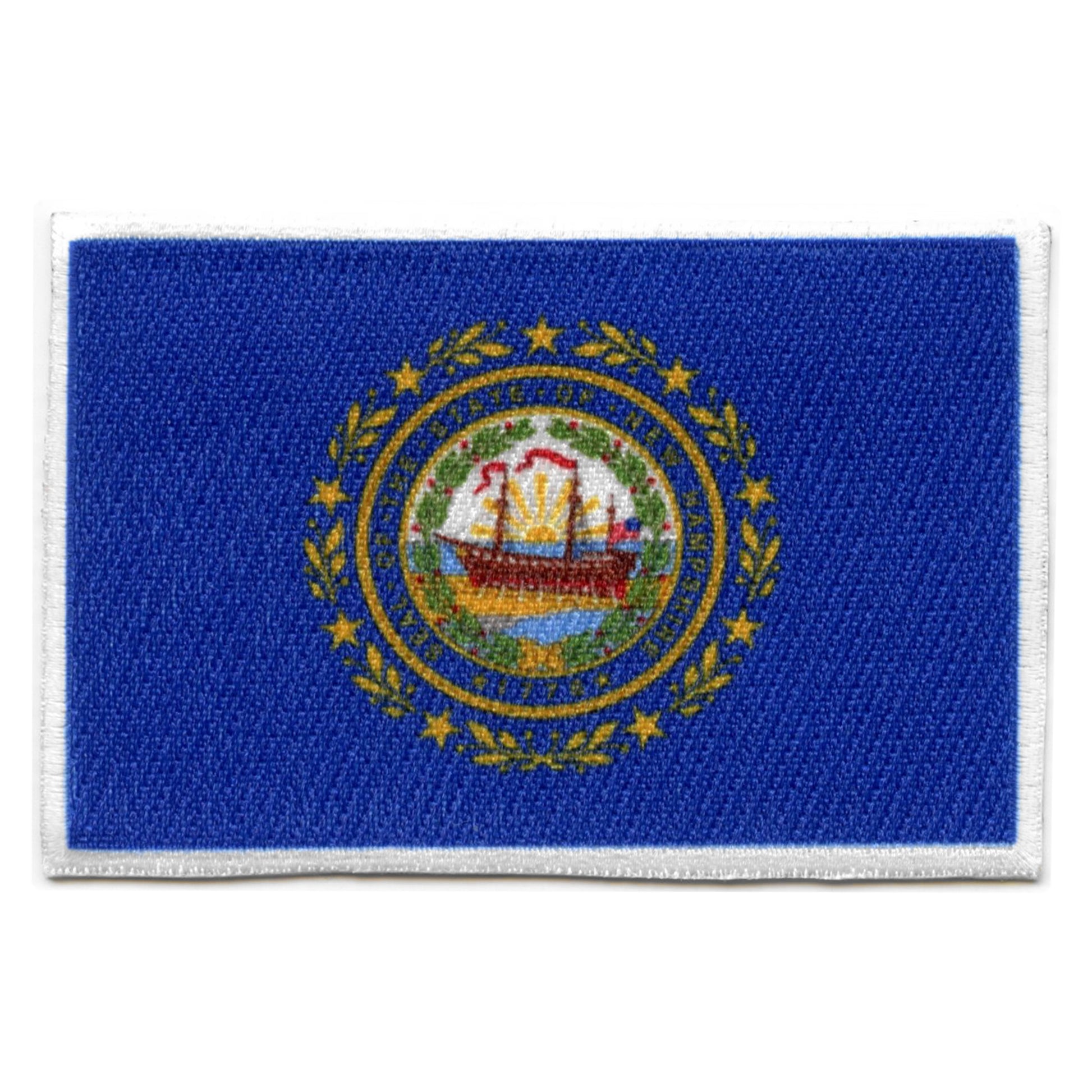 New Hampshire Patch State Flag Embroidered Iron On 