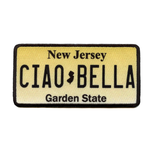 New Jersey License Plate Patch Ciao Bella Garden State Embroidered Iron On 