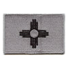 New Mexico Patch State Flag Grayscale Embroidered Iron On 