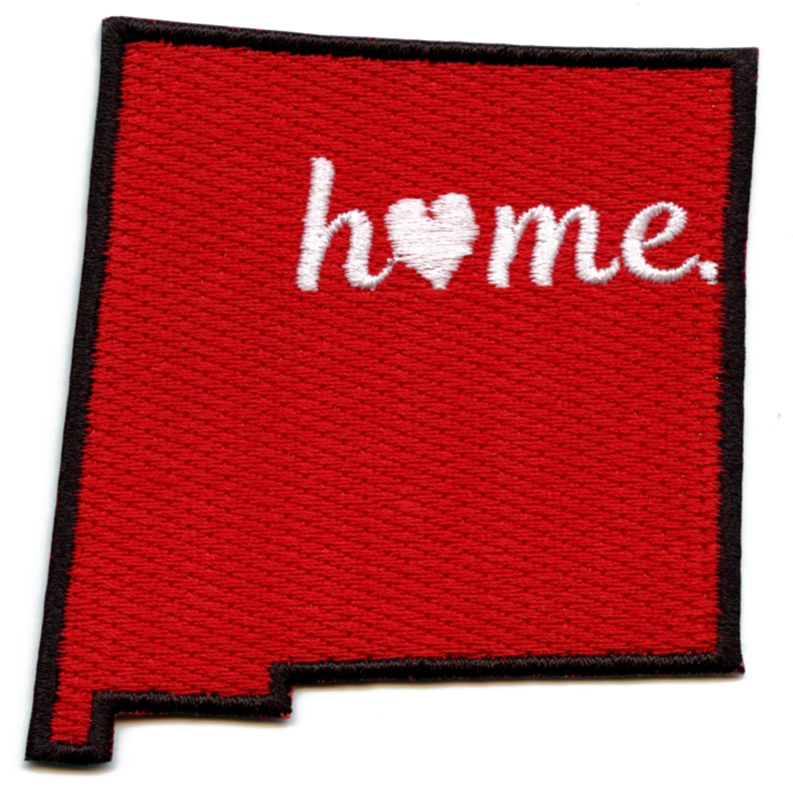 New Mexico Home State Embroidered Iron On Patch - Red 