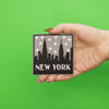 New York Skyline Silhouette With Stars Iron On Patch 