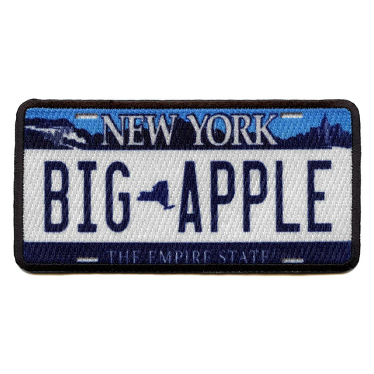 New York License Plate Patch Empire State Embroidered Iron On 