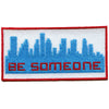 "Be Someone" Houston Football Parody Red/White/Blue Box Logo Iron On Patch 